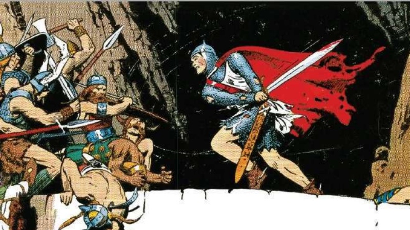 Part of the cover art for Prince Valiant.